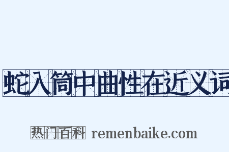 蛇入筒中曲性在近义词是什么意思的图片